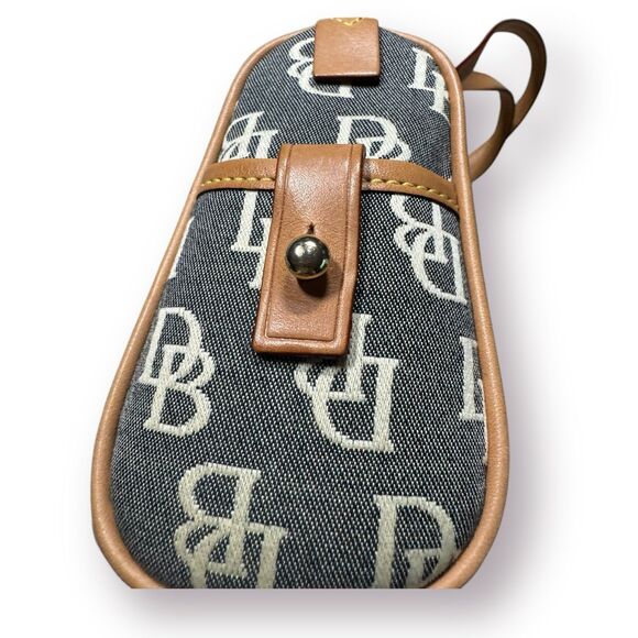 Dooney & Bourke Vintage Tan Double‎ Strap Shoulder Bag Leather Handbag - Picture 3 of 7